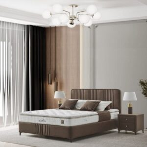 מיטה זוגית מעוצבת עם ארגז מצעים דגם לנטנה