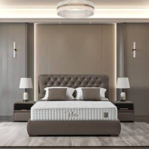 מיטה זוגית מעוצבת עם ארגז מצעים דגם רוזמרין