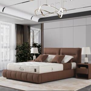 מיטה זוגית מעוצבת עם ארגז מצעים דגם ורד