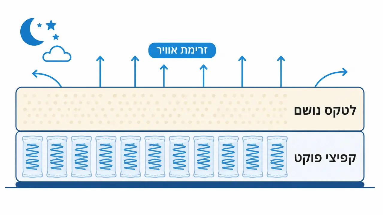 מדריך רכישה: איך לבחור מזרון לטקס קריר לקיץ