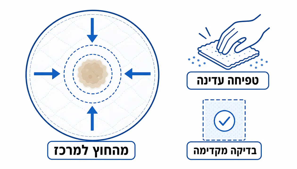 שיטת טיפול נכונה בכתם על מזרן ויסקו