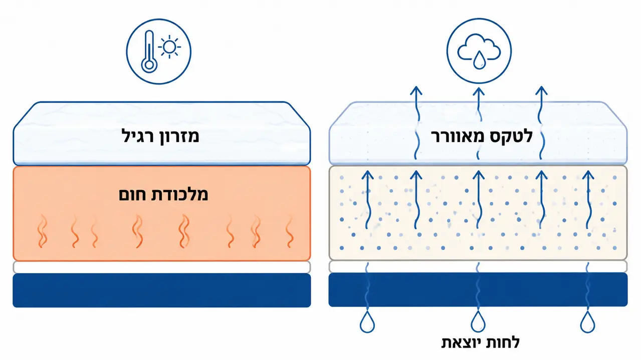 מזרון לטקס מתאים לאקלים הישראלי בקיץ