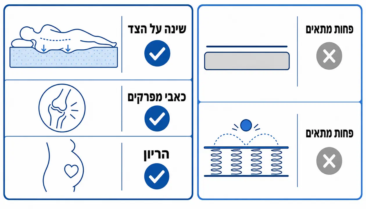 למי מתאים מזרון ויסקו ולמי פחות