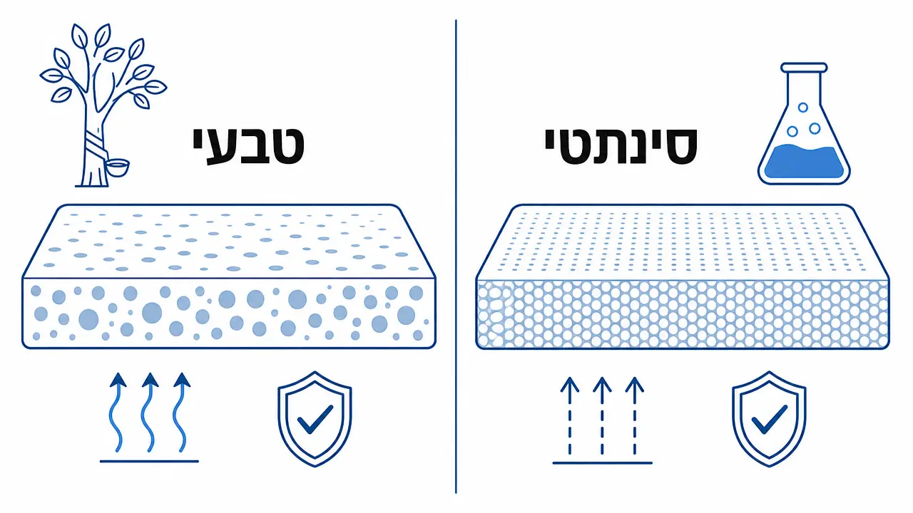 לטקס טבעי מול סינתטי במזרון: איך לבחור נכון?