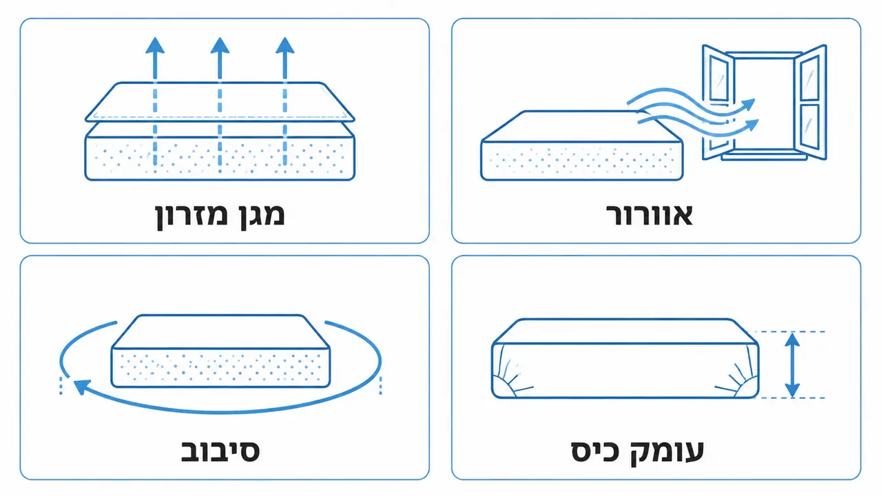 שמירה על מזרון במידה מיוחדת לאורך שנים