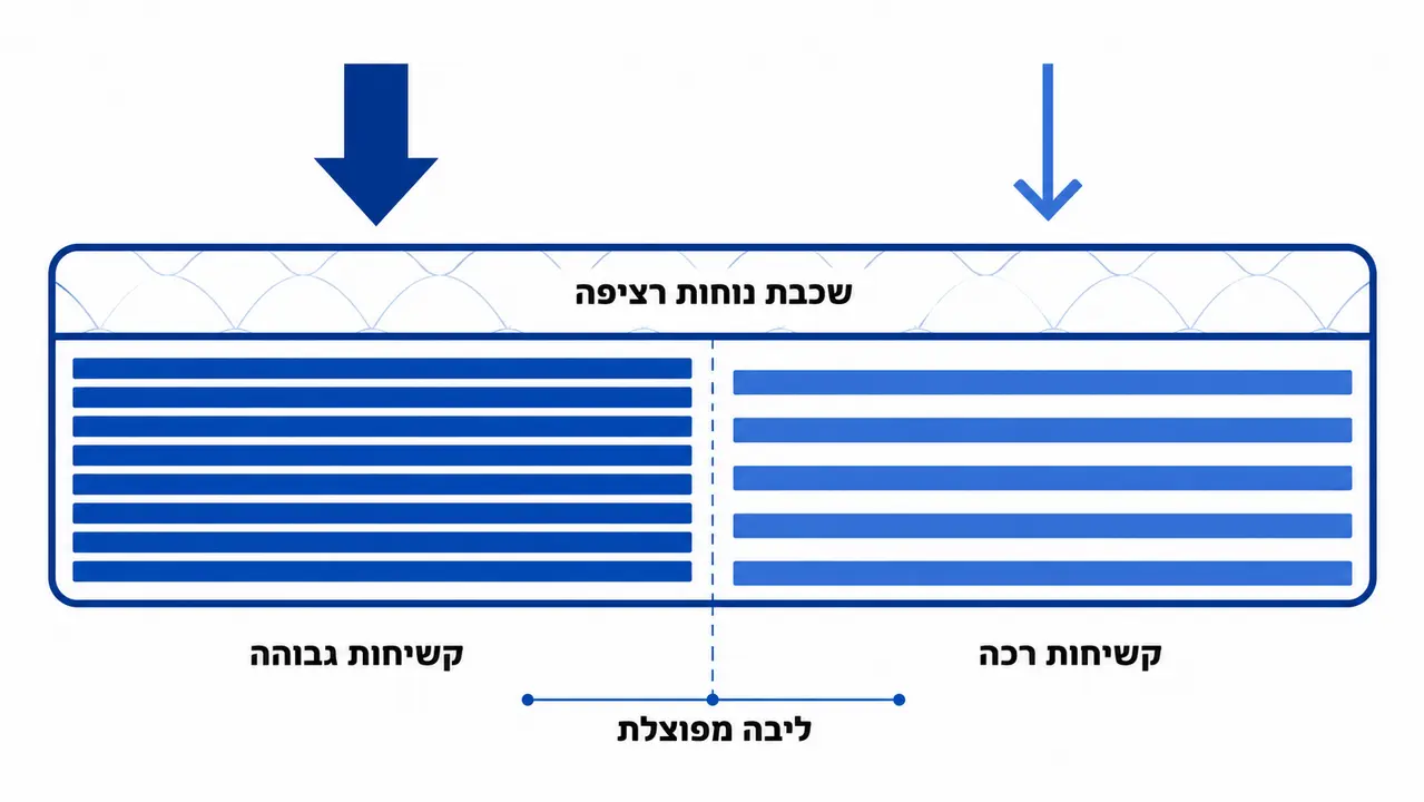 מזרון לזוגות קשיחות שונה: המדריך לבחירה נכונה