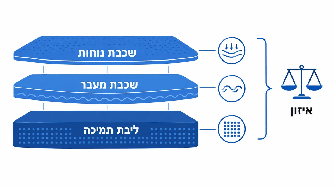 שאלות נפוצות על מבנה ושכבות מזרן בהתאמה