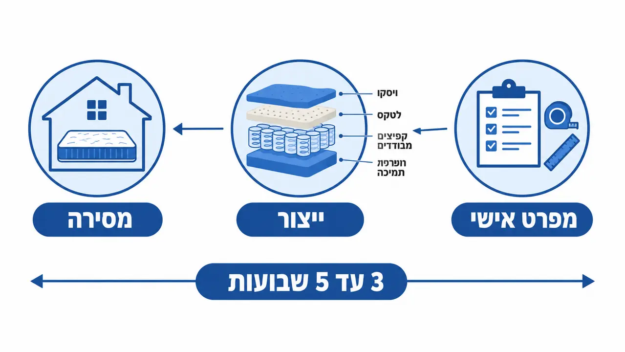 כמה זמן לוקח להזמין מזרון בהתאמה אישית ומה התהליך