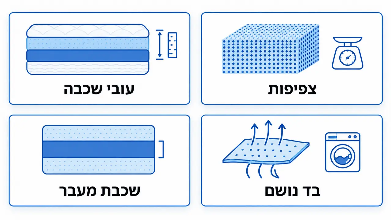 בדיקת מפרט ותוכן מזרן לפני רכישה