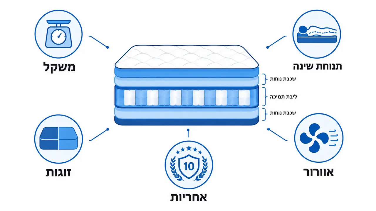 סיכום ההבדלים בין מזרון רגיל למזרון מותאם אישית
