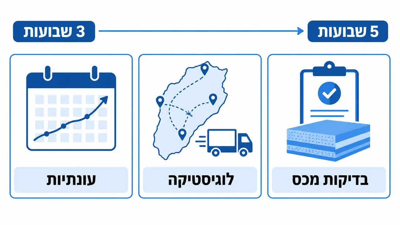 גורמים המשפיעים על שינויים בזמני אספקה