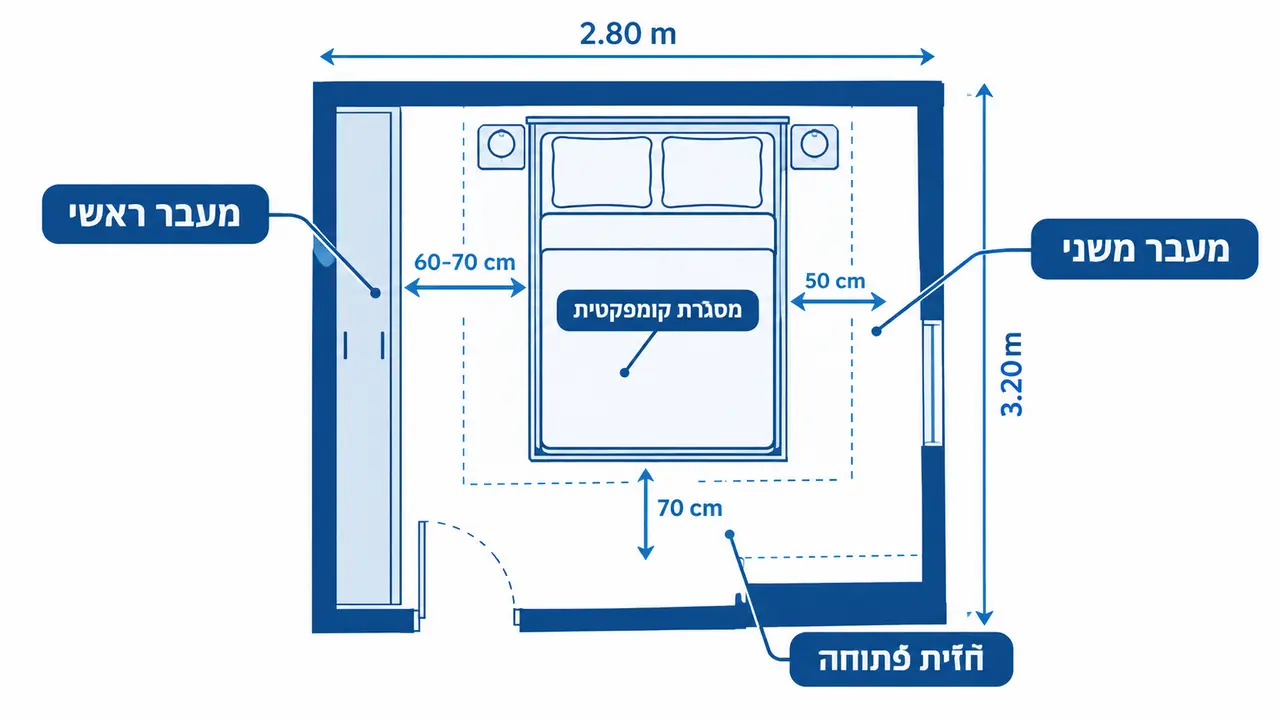 איך לבחור מיטה זוגית לחדר קטן
